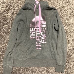 A Grey North Face Sweatshirt